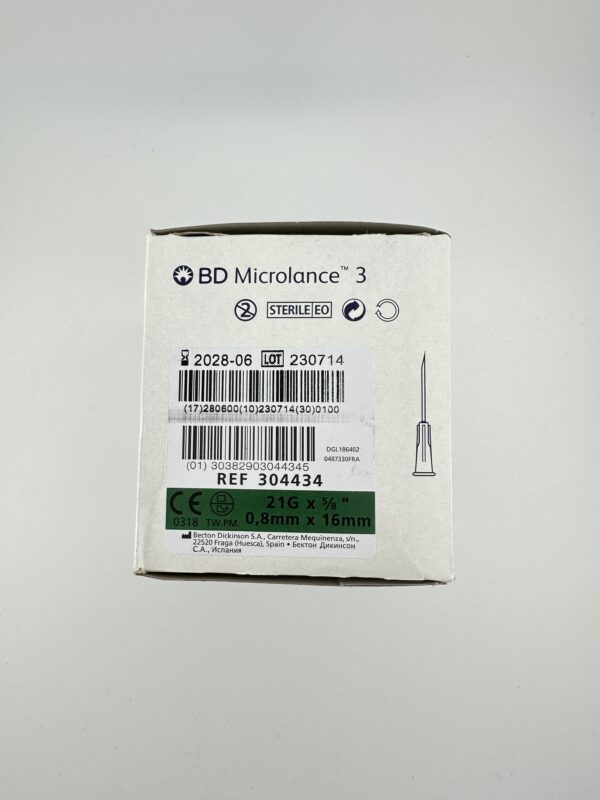 BD Microlance 3 Needles Green 21g x 5/8" x 100