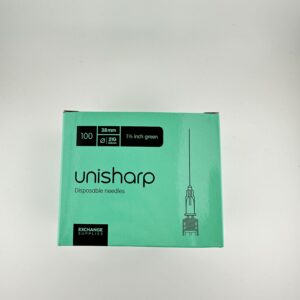 Unisharp Needle 21g 1.5” (38mm) (Green) – x 100