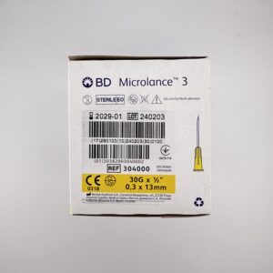 BD Microlance 3 Needles Yellow 30g x 0.5" (13mm) x 100